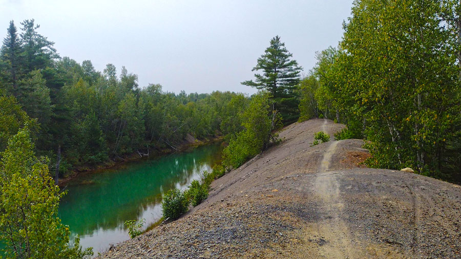 Riding on the 'Insanity Later' trail at Mountain Bike Minto.
